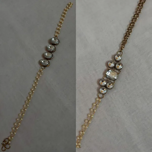 White_N_Gold_Rakhi_Alloy_For_Brother_And_Sister-In-Law_Pack_Of_2