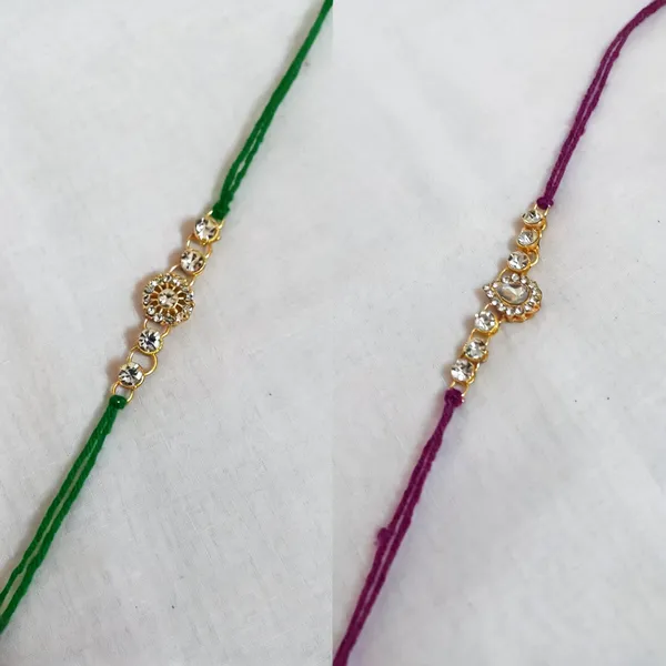 Red_N_Green_Rakhi_Alloy_For_Brother_And_Sister-In-Law_Pack_Of_2