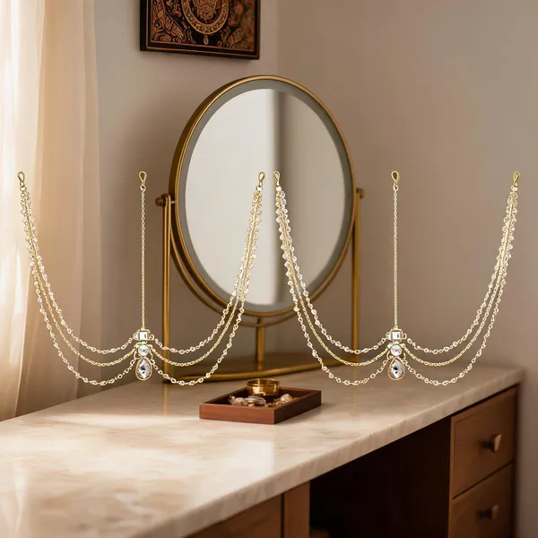 White_And_Gold_Matha_Patti_Alloy_For_Women_Pack_Of_2