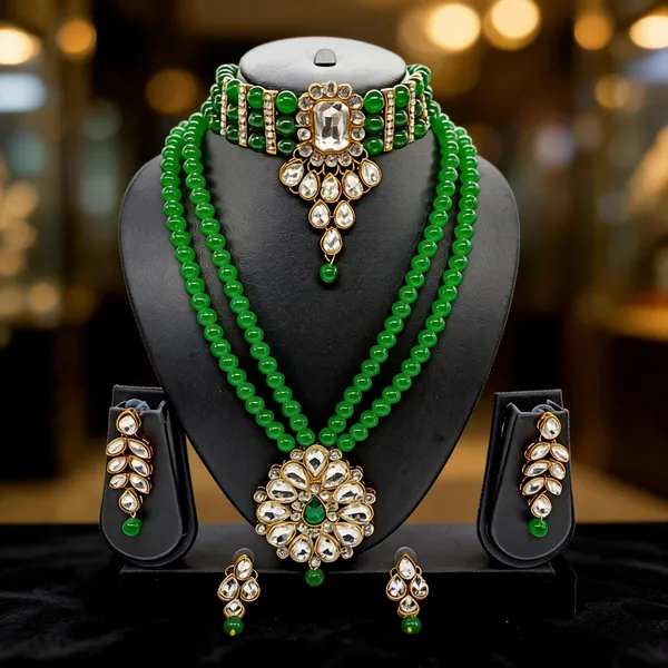 Green_Jewellery_Set_Alloy_For_Women_Pack_Of_1