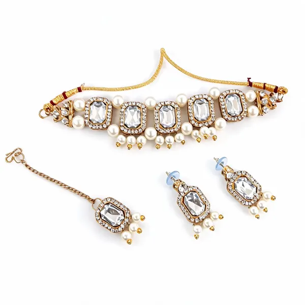 White_Jewellery_Set_Alloy_For_Women_Pack_Of_1