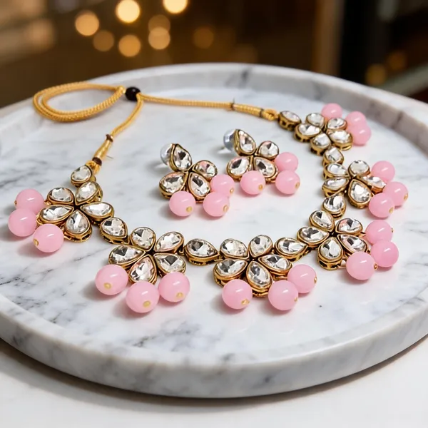Pink_And_Silver_Jewellery_Set_Alloy_For_Women_Pack_Of_1