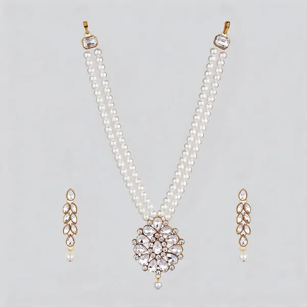 White_And_Gold_Jewellery_Set_Alloy_For_Women_Pack_Of_1