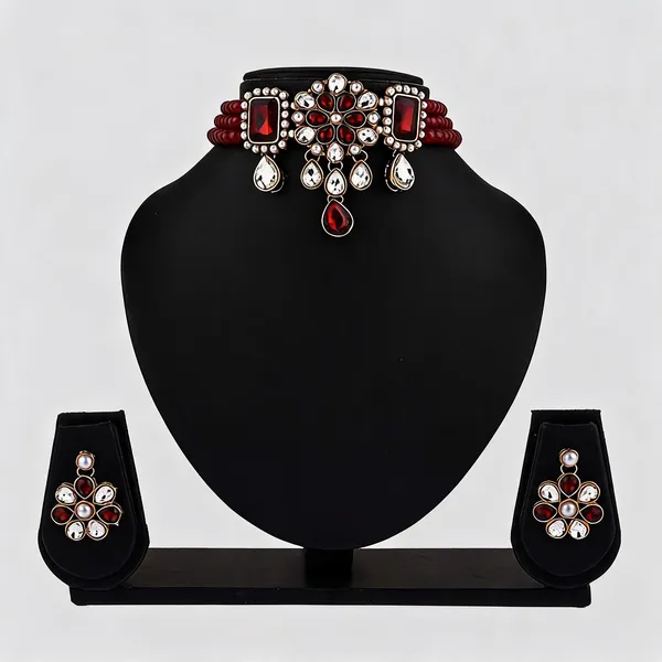 Maroon_Jewellery_Set_Alloy_For_Women_Pack_Of_1