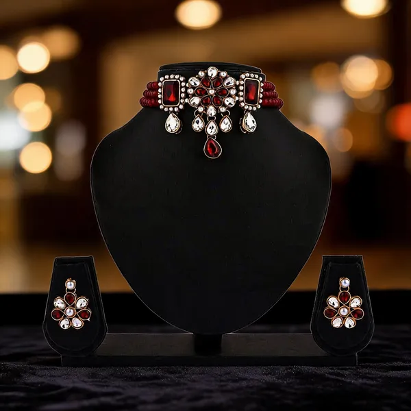 Maroon_Jewellery_Set_Alloy_For_Women_Pack_Of_1