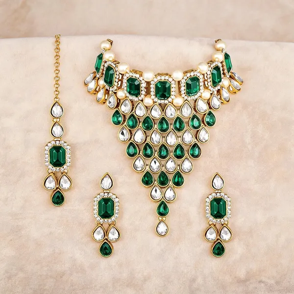 Green_Jewellery_Set_Alloy_For_Women_Pack_Of_1
