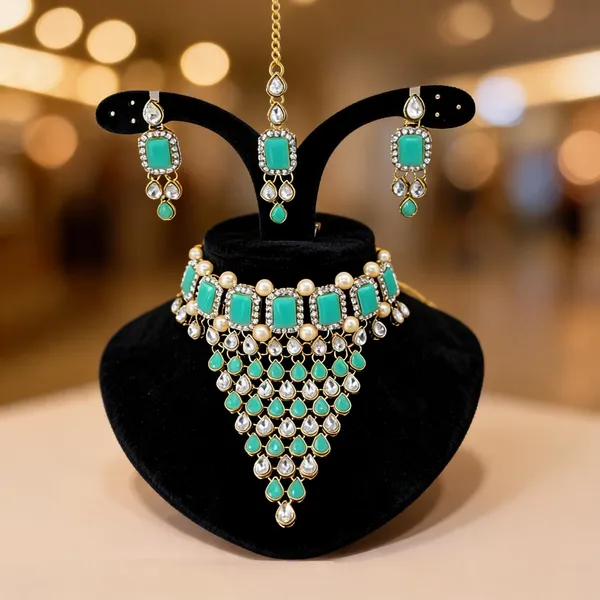 Green_Jewellery_Set_Alloy_For_Women_Pack_Of_1