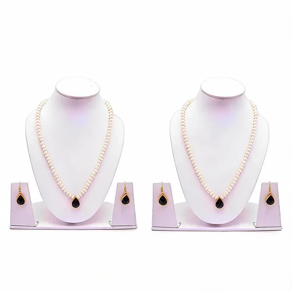 White_And_Black_Jewellery_Set_Alloy_For_Women_Pack_Of_2