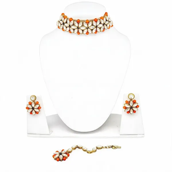 Orange_Jewellery_Set_Alloy_For_Women_Pack_Of_1