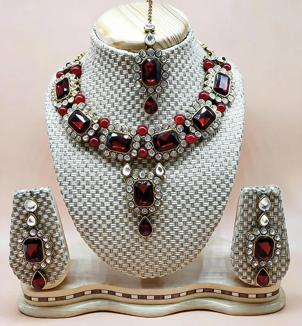 Maroon_Jewellery_Set_Alloy_For_Women_Pack_Of_1