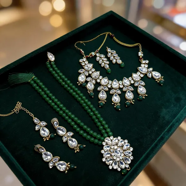 Green_Jewellery_Set_Alloy_For_Women_Pack_Of_1