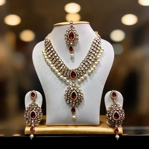Maroon_Jewellery_Set_Alloy_For_Women_Pack_Of_1