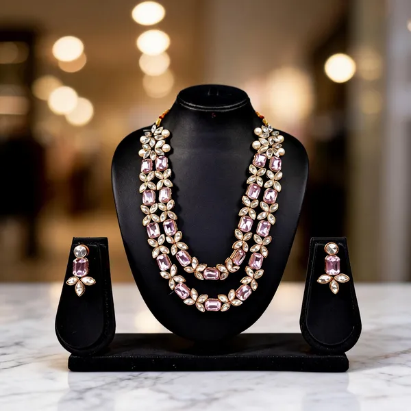 Pink_And_Rose_Gold_Jewellery_Set_Alloy_For_Women_Pack_Of_1