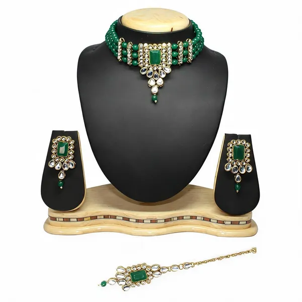 Green_Jewellery_Set_Alloy_For_Women_Pack_Of_1