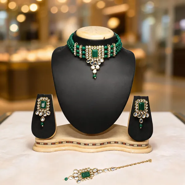 Green_Jewellery_Set_Alloy_For_Women_Pack_Of_1