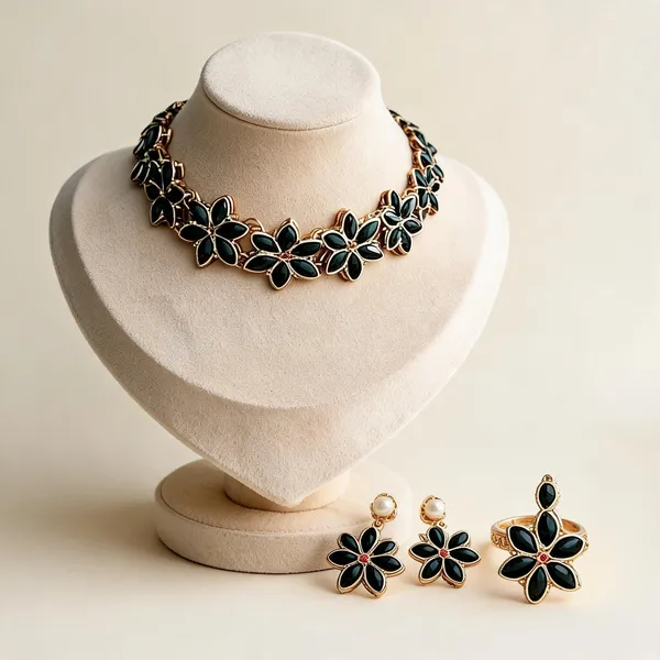Black_Jewellery_Set_Alloy_For_Women_Pack_Of_1