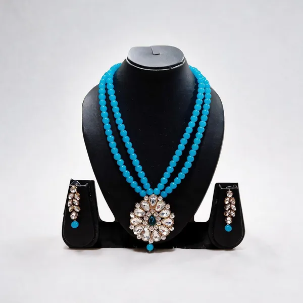 Blue_And_Silver_Jewellery_Set_Alloy_For_Women_Pack_Of_1