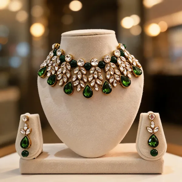 Green_Jewellery_Set_Alloy_For_Women_Pack_Of_1
