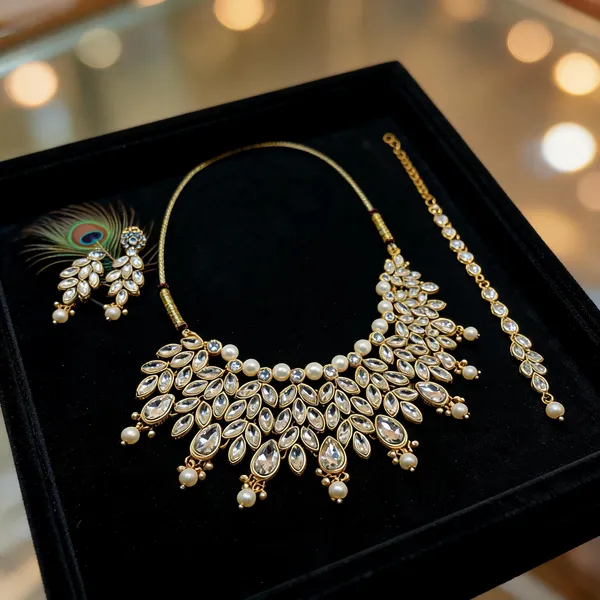 White_Jewellery_Set_Alloy_For_Women_Pack_Of_1