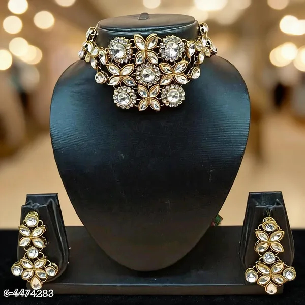 White_Jewellery_Set_Alloy_For_Women_Pack_Of_1
