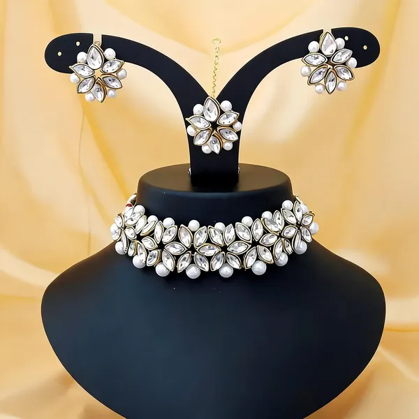 White_Jewellery_Set_Alloy_For_Women_Pack_Of_1