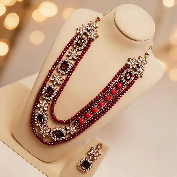 Maroon_Jewellery_Set_Alloy_For_Women_Pack_Of_1