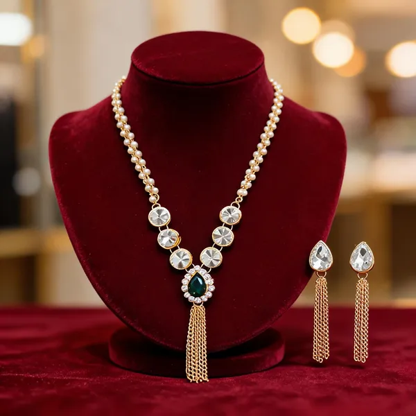 Green_Jewellery_Set_Alloy_For_Women_Pack_Of_1
