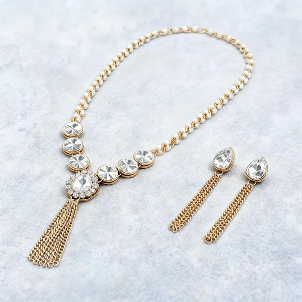 White_Jewellery_Set_Alloy_For_Women_Pack_Of_1