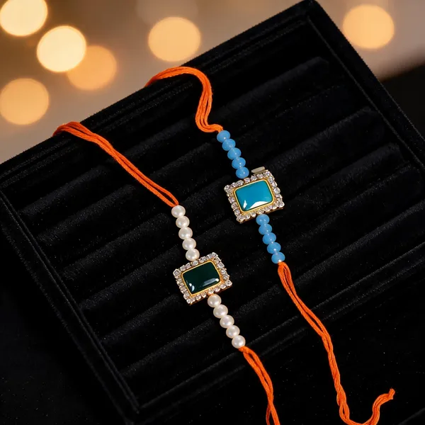 Multicolor_Rakhi,_Bracelet,_Chawal_Roli_Pack_Alloy_For_Brother_And_Sister-In-Law_Pack_Of_2