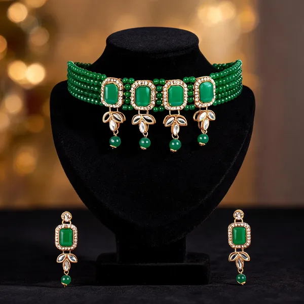 Green_Jewellery_Set_Alloy_For_Women_Pack_Of_1