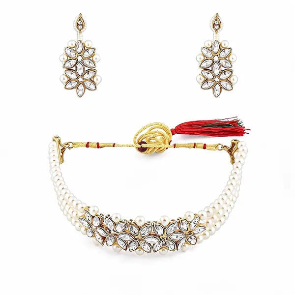 White_Jewellery_Set_Alloy_For_Women_Pack_Of_1