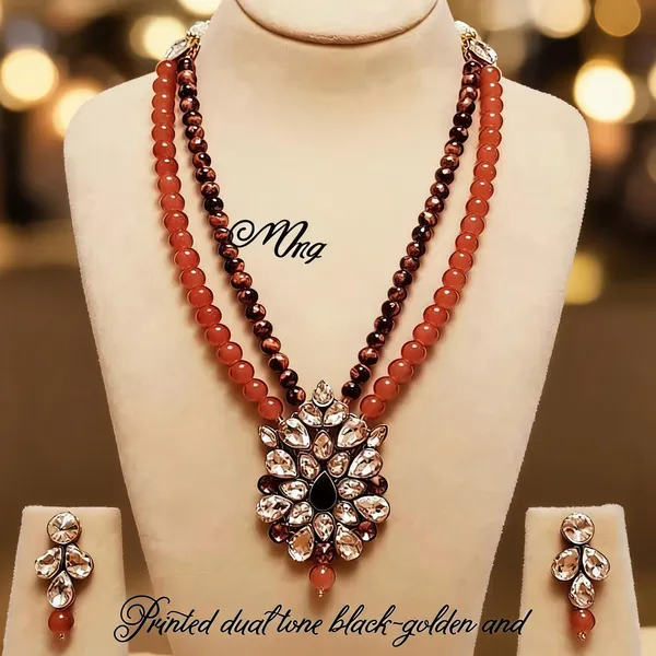 Orange_And_Brown_Jewellery_Set_Alloy_For_Women_Pack_Of_1