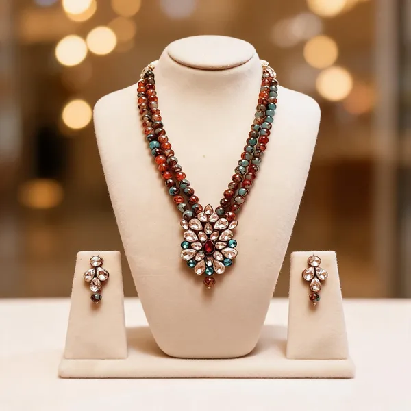 Brown_And_Blue_Jewellery_Set_Alloy_For_Women_Pack_Of_1