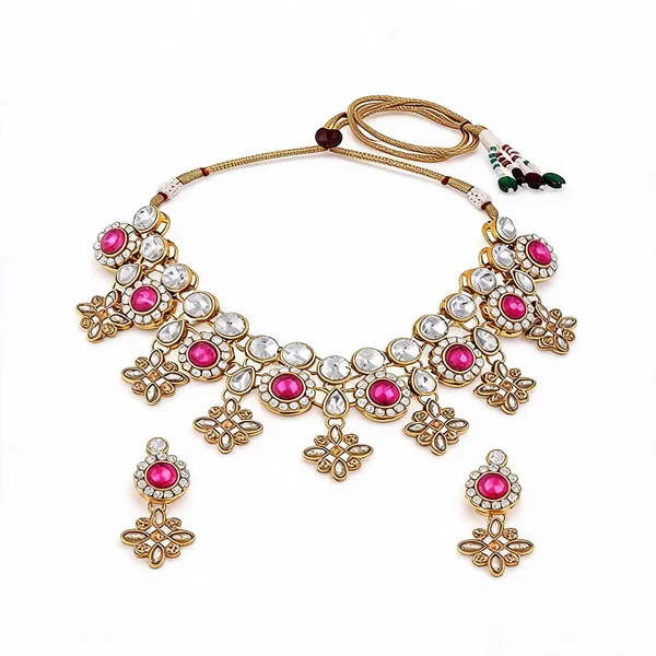 Dark_Pink_Choker_Alloy_For_Women_Pack_Of_1