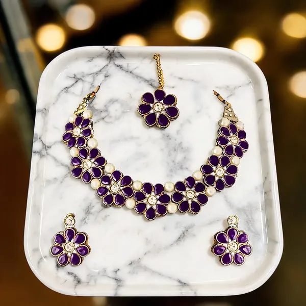 Purple_Jewellery_Set_Alloy_For_Women_Pack_Of_1