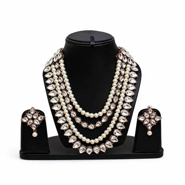 White_Jewellery_Set_Alloy_For_Women_Pack_Of_1