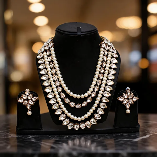 White_Jewellery_Set_Alloy_For_Women_Pack_Of_1