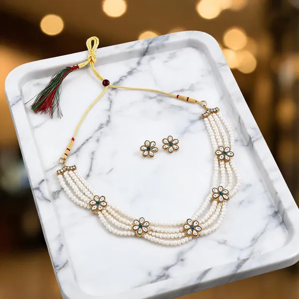White_Jewellery_Set_Alloy_For_Women_Pack_Of_1