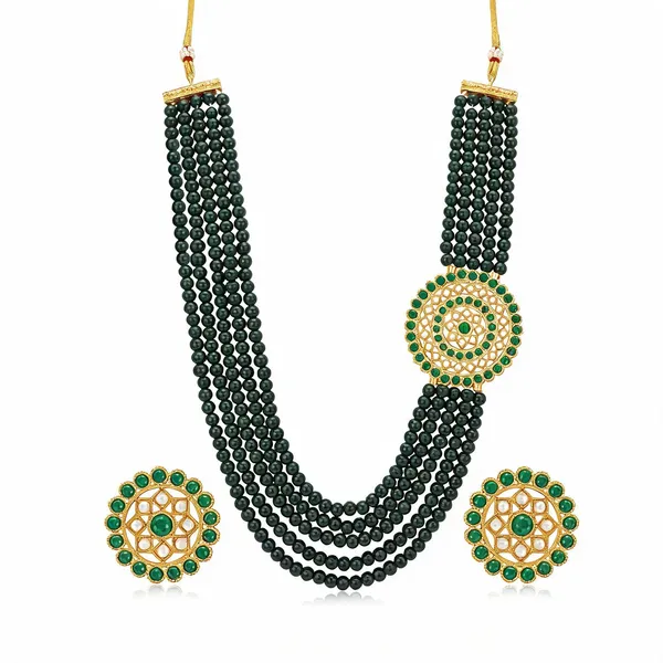 Green_Jewellery_Set_Alloy_For_Women_Pack_Of_1