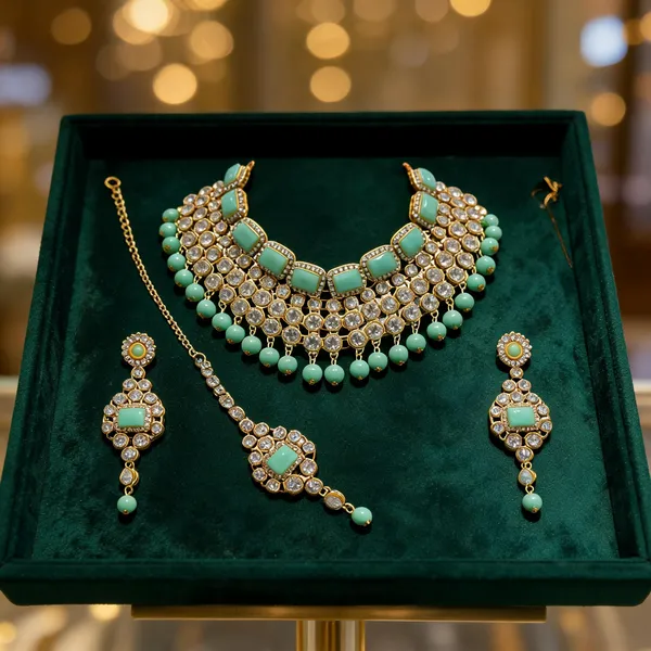 Green_Jewellery_Set_Alloy_For_Women_Pack_Of_1