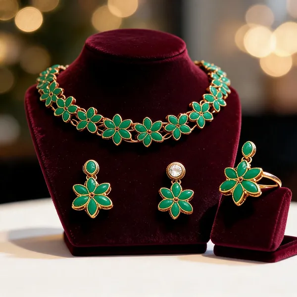 Green_Jewellery_Set_Alloy_For_Women_Pack_Of_1