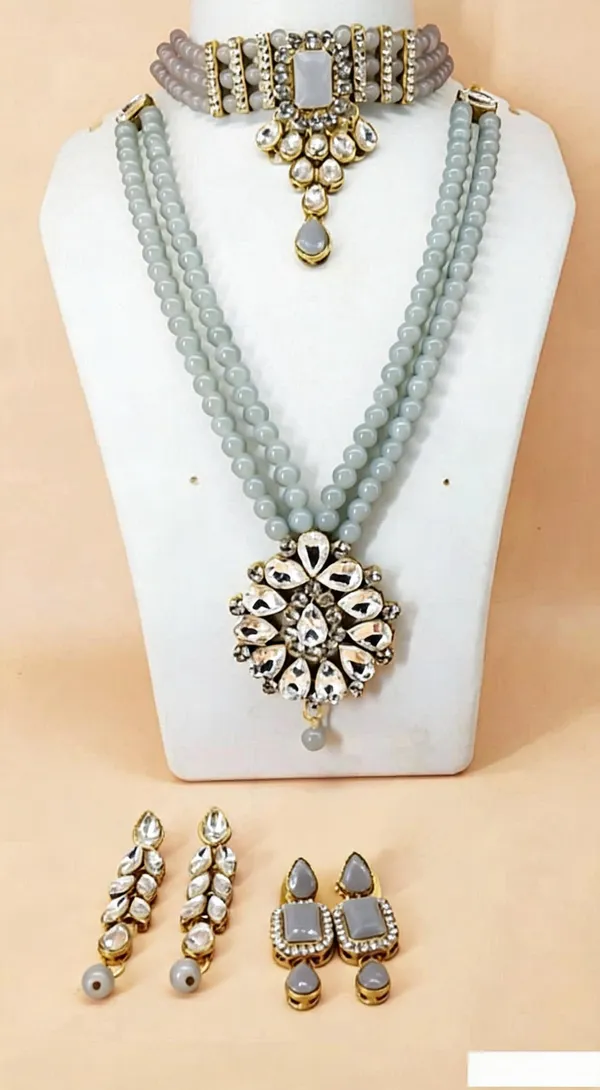 Grey_And_Silver_Jewellery_Set_Alloy_For_Women_Pack_Of_1