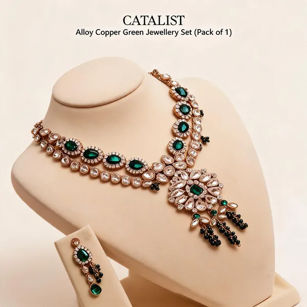 Green_Jewellery_Set_Alloy_For_Women_Pack_Of_1