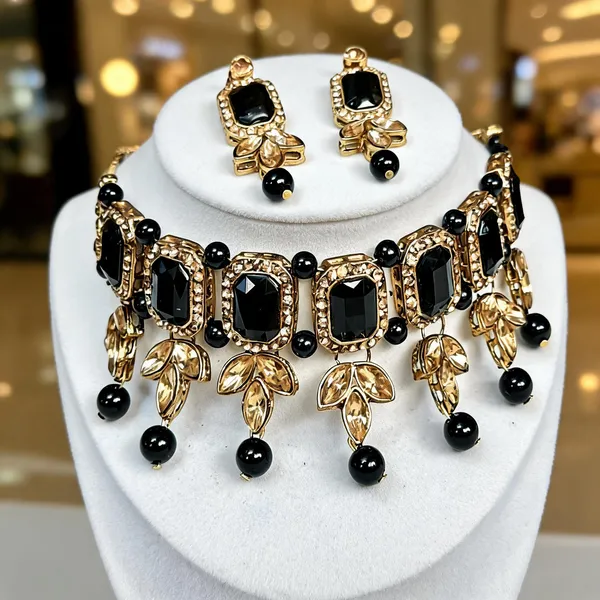 Black_Jewellery_Set_Alloy_For_Women_Pack_Of_1
