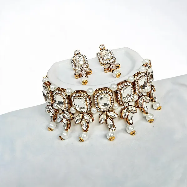 White_Jewellery_Set_Alloy_For_Women_Pack_Of_1