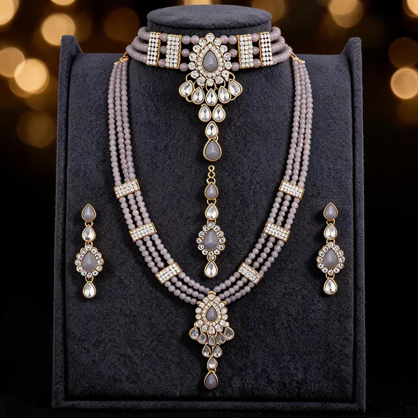 Grey_And_Gold_Jewellery_Set_Alloy_For_Women_Pack_Of_1