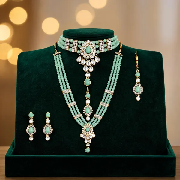 Green_And_Gold_Jewellery_Set_Alloy_For_Women_Pack_Of_1