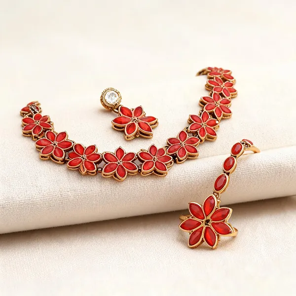 Red_Jewellery_Set_Alloy_For_Women_Pack_Of_1