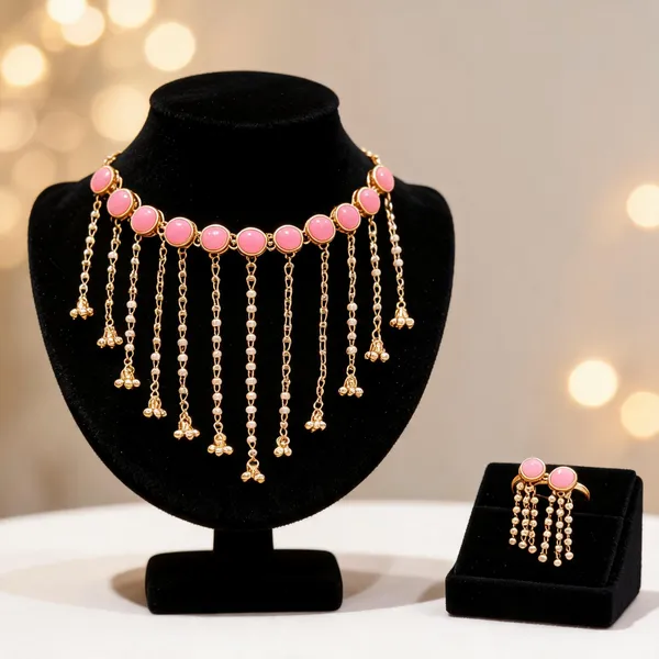 Pink_Jewellery_Set_Alloy_For_Women_Pack_Of_1
