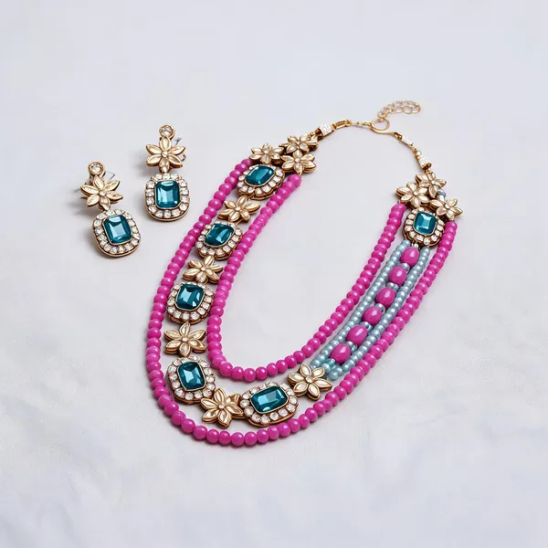 Pink_And_Blue_Jewellery_Set_Alloy_For_Women_Pack_Of_1